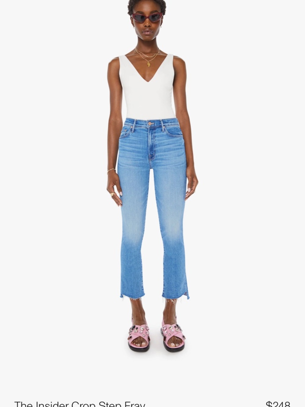 Mother | The Insider Crop Step Fray Size 25